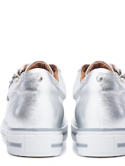 Moda in Pelle BRAMLEIGH HIDDEN WEDGE LEATHER TRAINER WITH SIDE ZIP DETAIL - Image 3 of 4