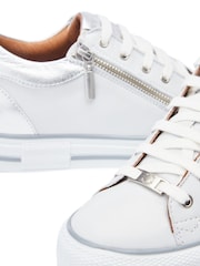 Moda in Pelle BRAMLEIGH HIDDEN WEDGE LEATHER TRAINER WITH SIDE ZIP DETAIL - Image 4 of 4