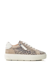Moda in Pelle Leopard Print Baudry Scalloped Counter Slab Trainers - Image 1 of 4
