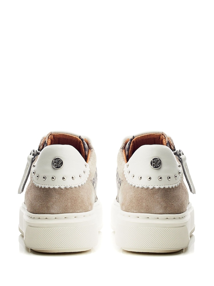 Moda in Pelle Leopard Print Baudry Scalloped Counter Slab Trainers - Image 4 of 4
