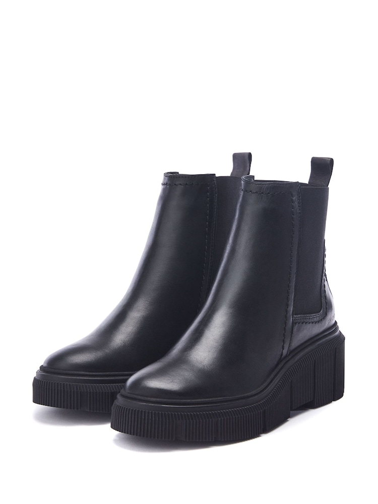 Moda in Pelle Otago Chelsea Leather Boots With Wedge Heel - Image 2 of 4