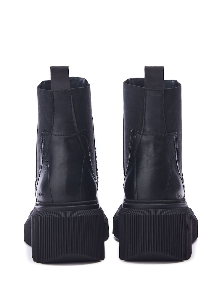 Moda in Pelle Otago Chelsea Leather Boots With Wedge Heel - Image 3 of 4