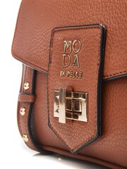 Moda in Pelle Sloane Bag Crossbody Satchel Bag With Base Studs and Turnlock - Image 3 of 4
