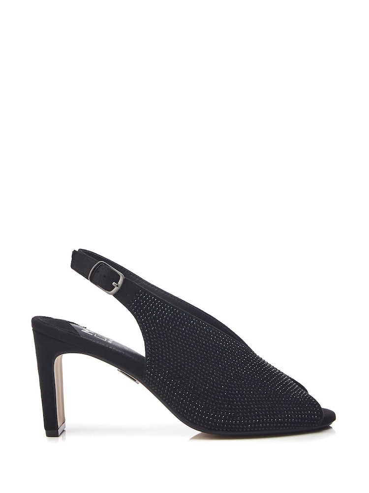 Moda In Pelle Christiie Sling Back Peep Toe Heels - Image 1 of 4