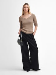 Barbour® International Irina Knit Brown Jumper - Image 2 of 6