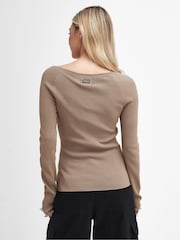Barbour® International Irina Knit Brown Jumper - Image 3 of 6