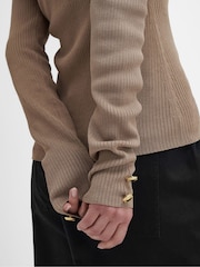 Barbour® International Irina Knit Brown Jumper - Image 5 of 6