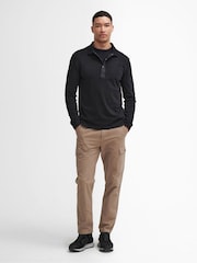 Barbour® International Bradley 100% Cotton Black Polo Shirt - Image 2 of 5