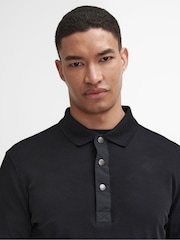 Barbour® International Bradley 100% Cotton Black Polo Shirt - Image 4 of 5