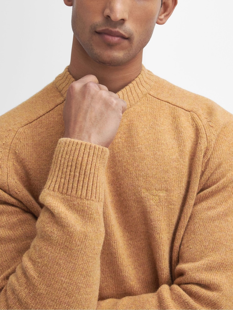 Barbour® Yellow Grangetown Crew Jumper - Image 5 of 5