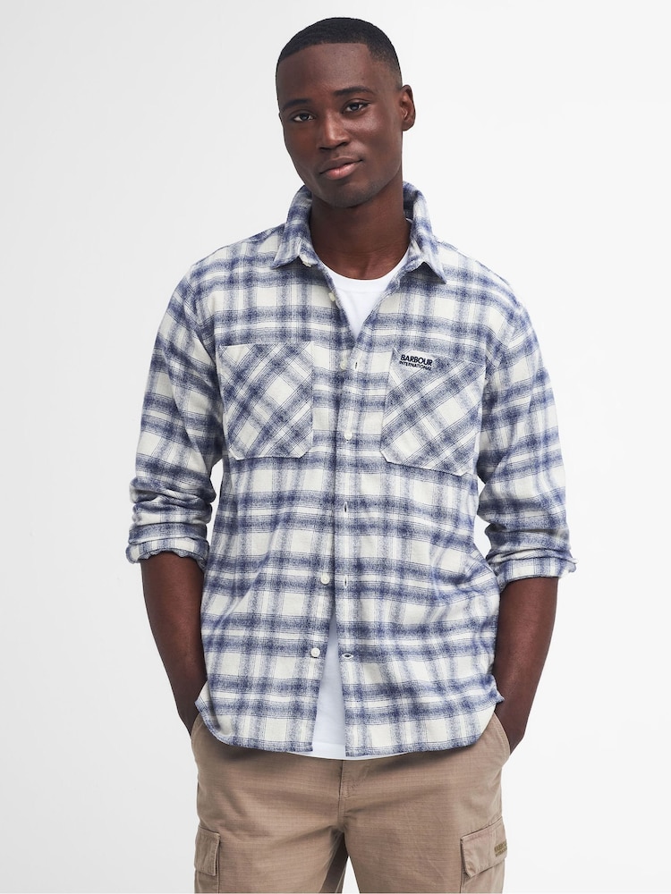 Barbour® International Blue Dulwich Check 100% Cotton Shirt - Image 1 of 5