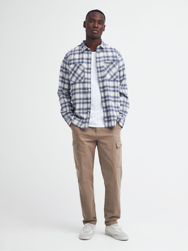 Barbour® International Blue Dulwich Check 100% Cotton Shirt - Image 2 of 5