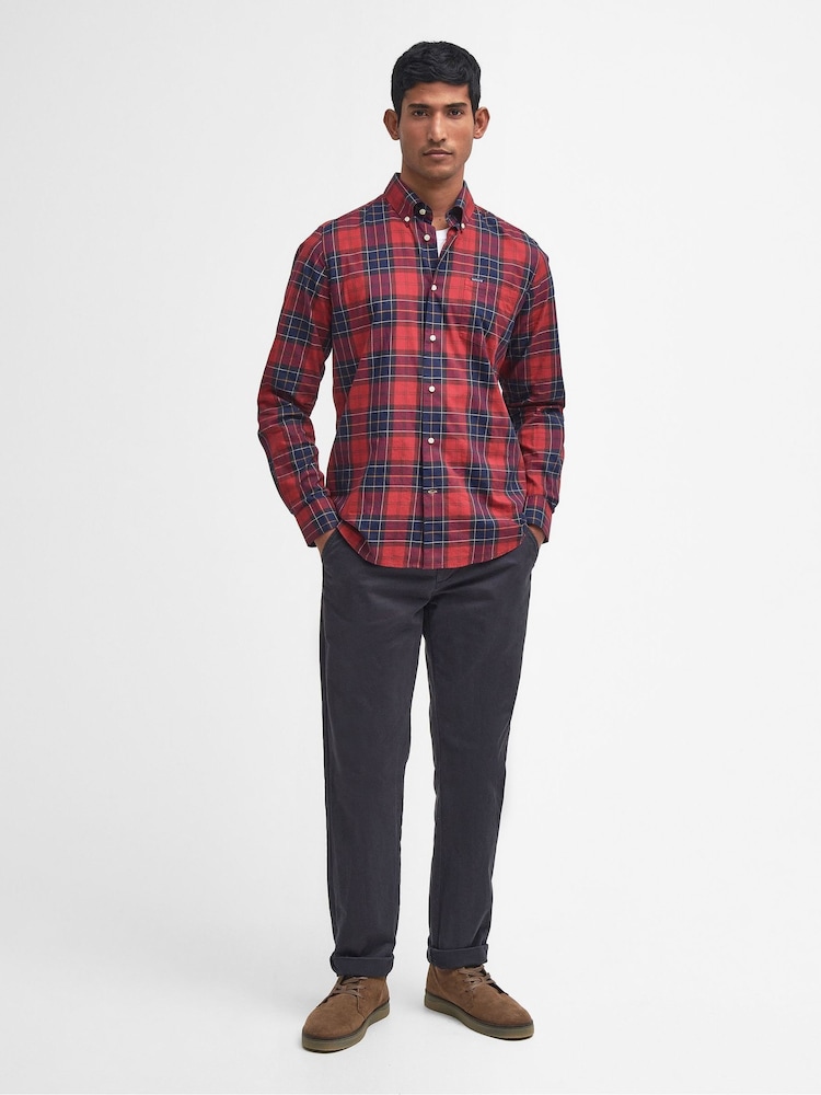 Barbour® Red Wetheram TF 100% Cotton Shirt - Image 2 of 4