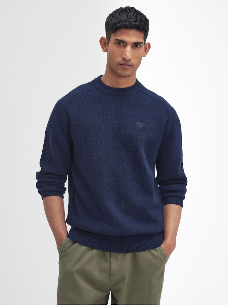 Barbour® Blue Grangetown Crew Jumper - Image 1 of 5