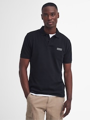 Barbour® International Essential 100% Cotton Black Polo Shirt - Image 1 of 5