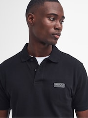 Barbour® International Essential 100% Cotton Black Polo Shirt - Image 4 of 5