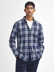 Barbour® Blue Pritchard Tailored Fit 100% Cotton Shirt - Image 1 of 5
