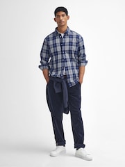 Barbour® Blue Pritchard Tailored Fit 100% Cotton Shirt - Image 2 of 5
