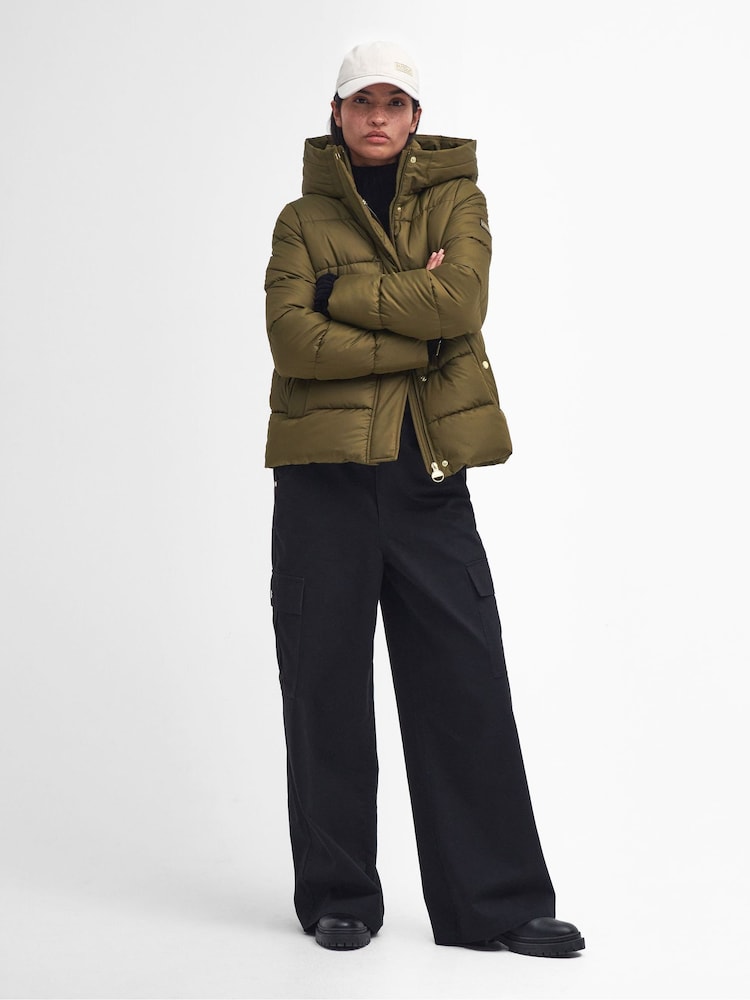 Barbour® International Green Barron Puffer Jacket - Image 2 of 6