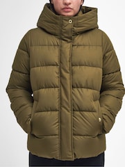 Barbour® International Green Barron Puffer Jacket - Image 4 of 6