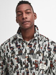 Barbour® Grey Coalbrook 100% Cotton Shirt - Image 4 of 5