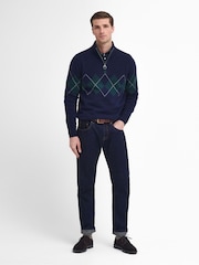 Barbour® Blue Hartfield Half Zip Jumper - Image 2 of 6