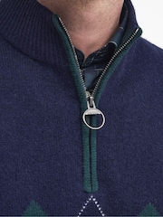 Barbour® Blue Hartfield Half Zip Jumper - Image 5 of 6