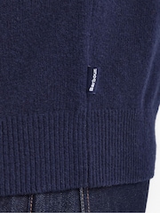 Barbour® Blue Hartfield Half Zip Jumper - Image 6 of 6