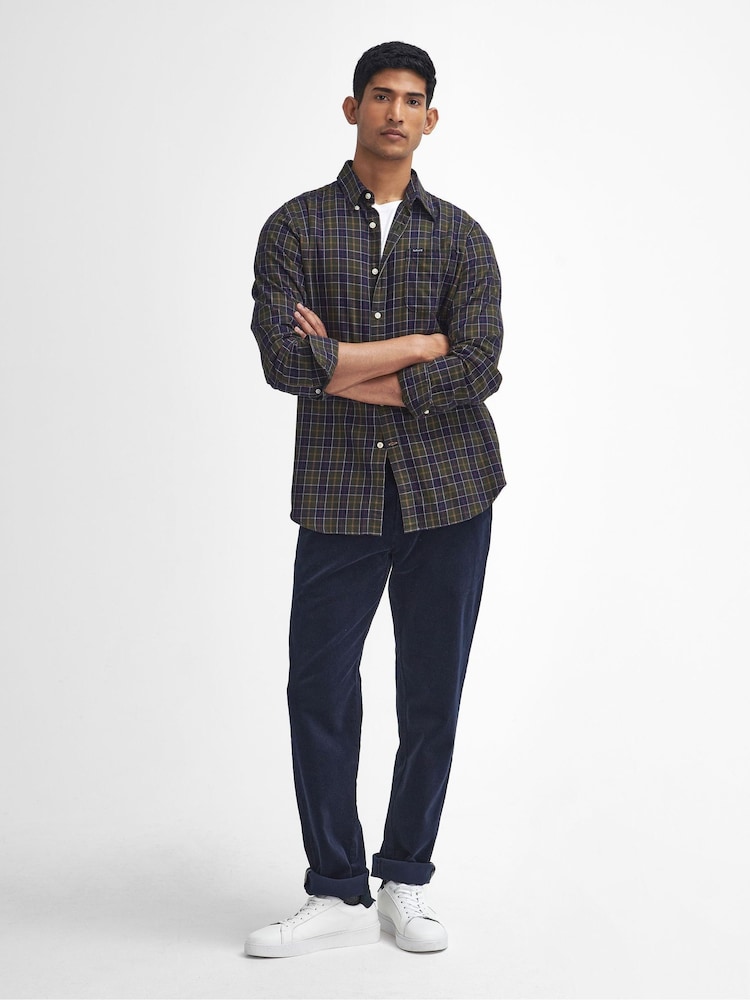 Barbour® Green Lanark 100% Cotton Shirt - Image 3 of 5