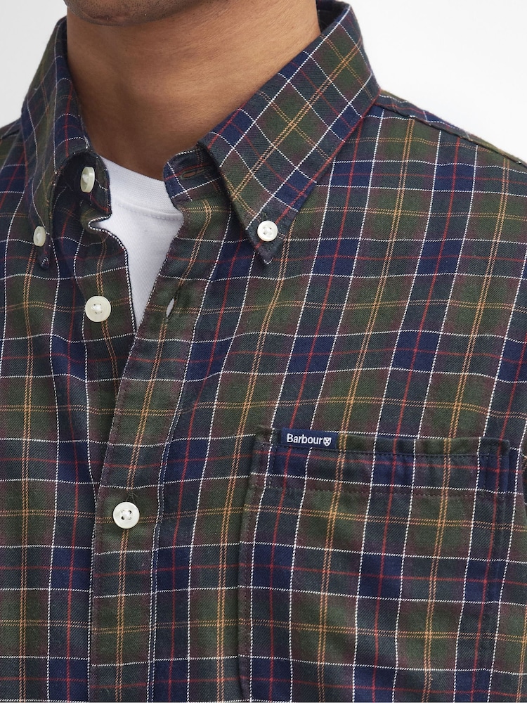 Barbour® Green Lanark 100% Cotton Shirt - Image 5 of 5