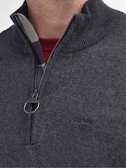 Barbour® Grey Quarter Zip Knit 100% Cotton Jumper - Image 5 of 5
