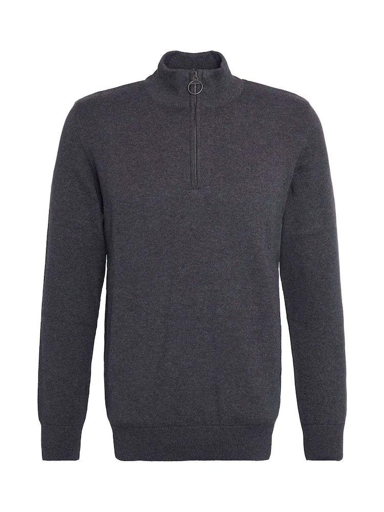 Barbour® Dark Grey Quarter Zip Jumper - Image 6 of 6 Barbour® Dark Grey Quarter Zip Jumper - Image 6 of 6