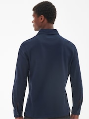 Barbour® Blue Firbank Long Sleeves Pol 100% Cotton Polo Shirt - Image 2 of 4