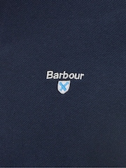 Barbour® Blue Firbank Long Sleeves Pol 100% Cotton Polo Shirt - Image 4 of 4