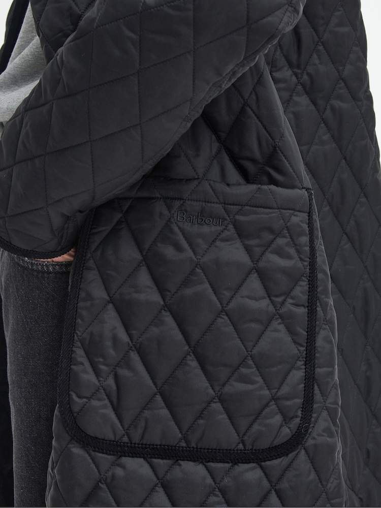 Barbour® Black Round Collar Jacket - Image 6 of 6