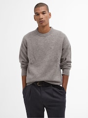 Barbour® Cream Tainsbury Crew Jumper - Image 1 of 5