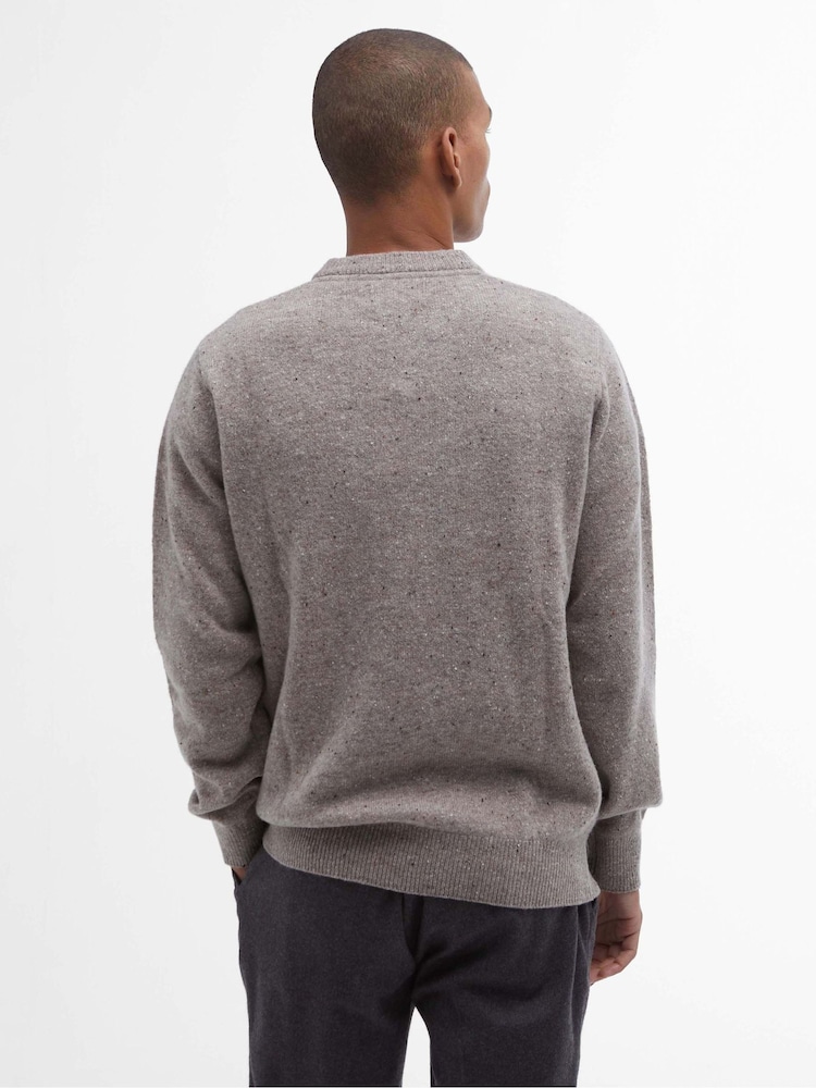 Barbour® Cream Tainsbury Crew Jumper - Image 3 of 5
