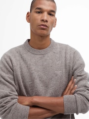 Barbour® Cream Tainsbury Crew Jumper - Image 4 of 5