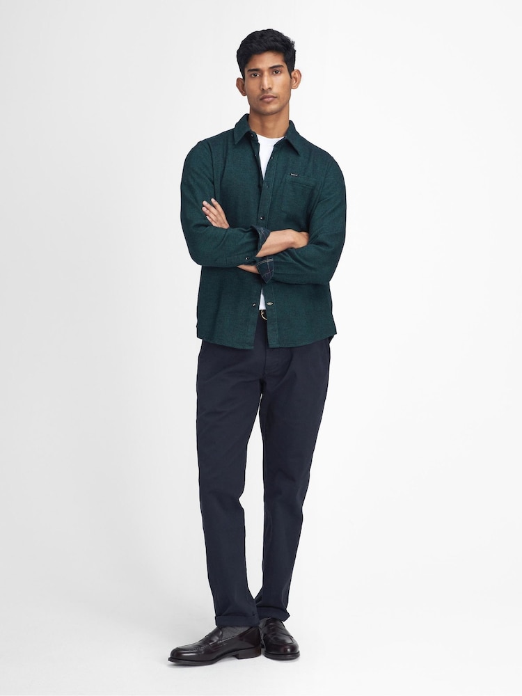 Barbour® Green Robertson Long Sleeves 100% Cotton Shirt - Image 2 of 5