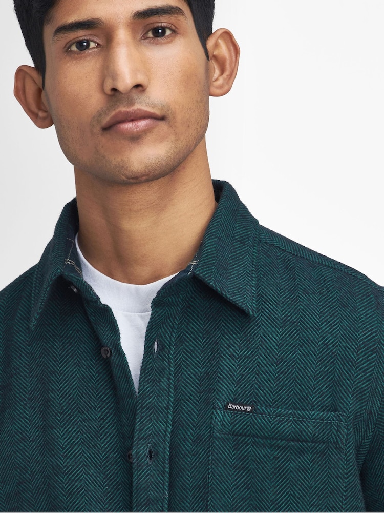 Barbour® Green Robertson Long Sleeves 100% Cotton Shirt - Image 5 of 5