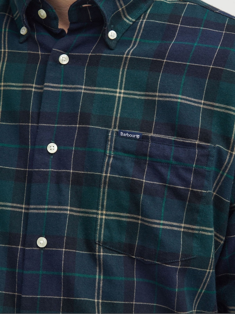 Barbour® Green Fortrose Tailored Tartan Shirt - Image 5 of 5