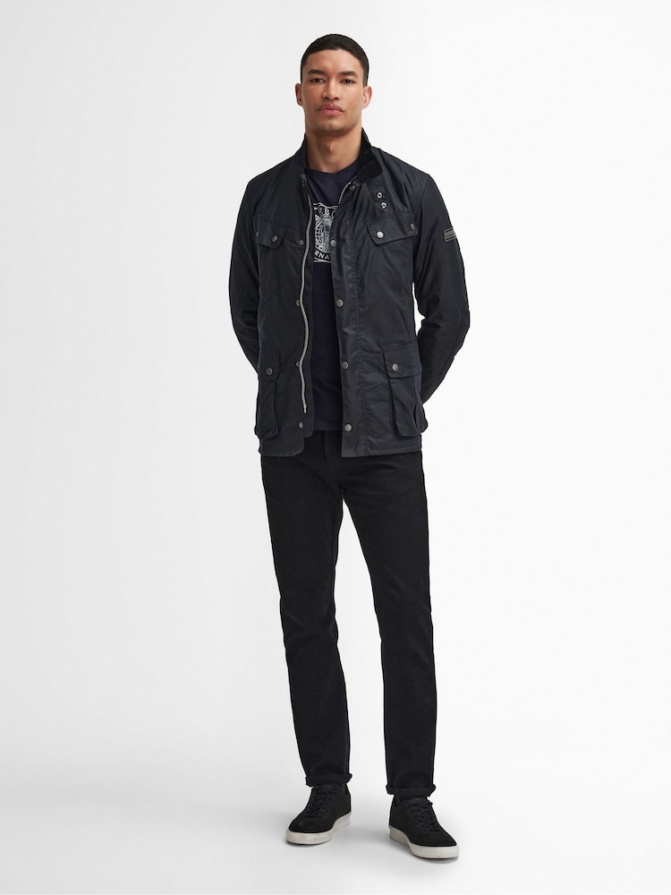 Barbour® International Blue Tourer Duke Wax Jacket - Image 2 of 5