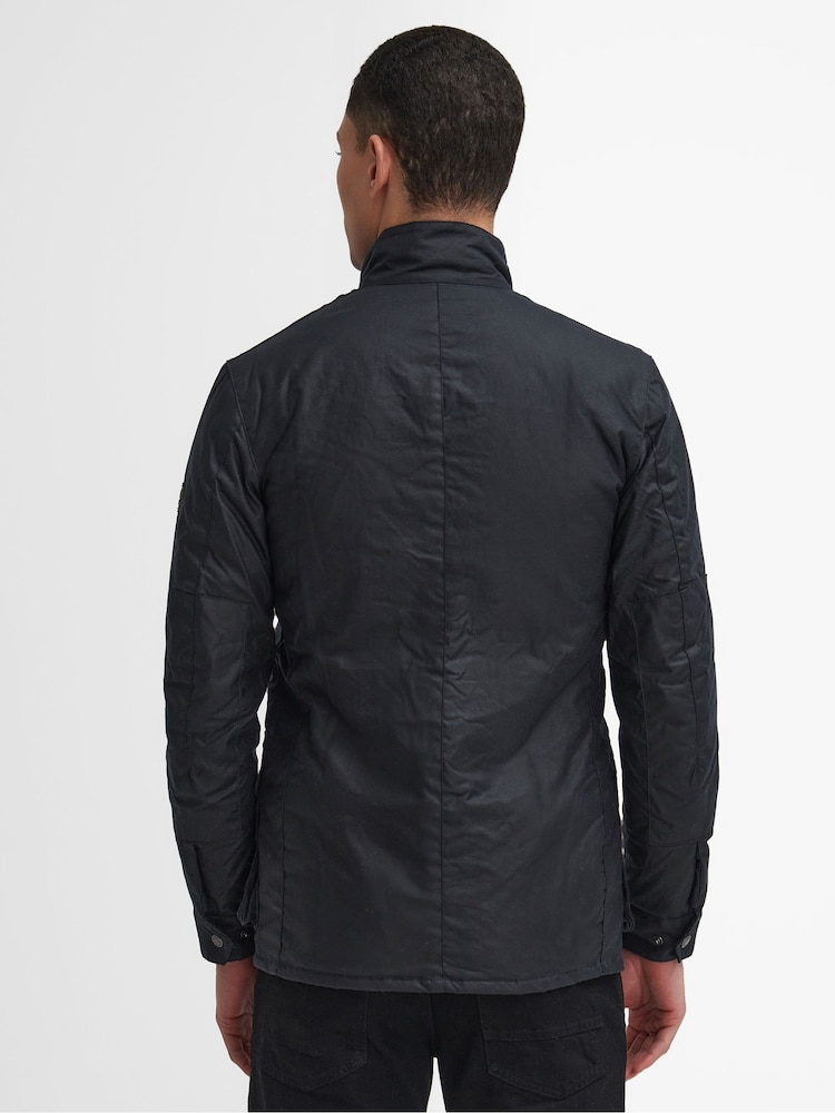Barbour® International Blue Tourer Duke Wax Jacket - Image 3 of 5