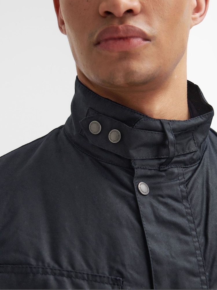 Barbour® International Blue Tourer Duke Wax Jacket - Image 5 of 5
