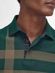 Barbour® Green Blaine Long Sleeves 100% Cotton Polo Shirt - Image 4 of 5