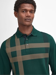 Barbour® Green Blaine Long Sleeves 100% Cotton Polo Shirt - Image 5 of 5