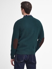 Barbour® Green Essential Patch Crew Jumper - Image 2 of 5