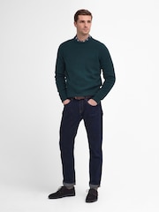Barbour® Green Essential Patch Crew Jumper - Image 3 of 5