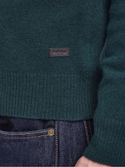 Barbour® Green Essential Patch Crew Jumper - Image 5 of 5