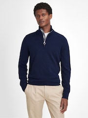 Barbour® Blue Marlow Half Zip Jumper - Image 1 of 6